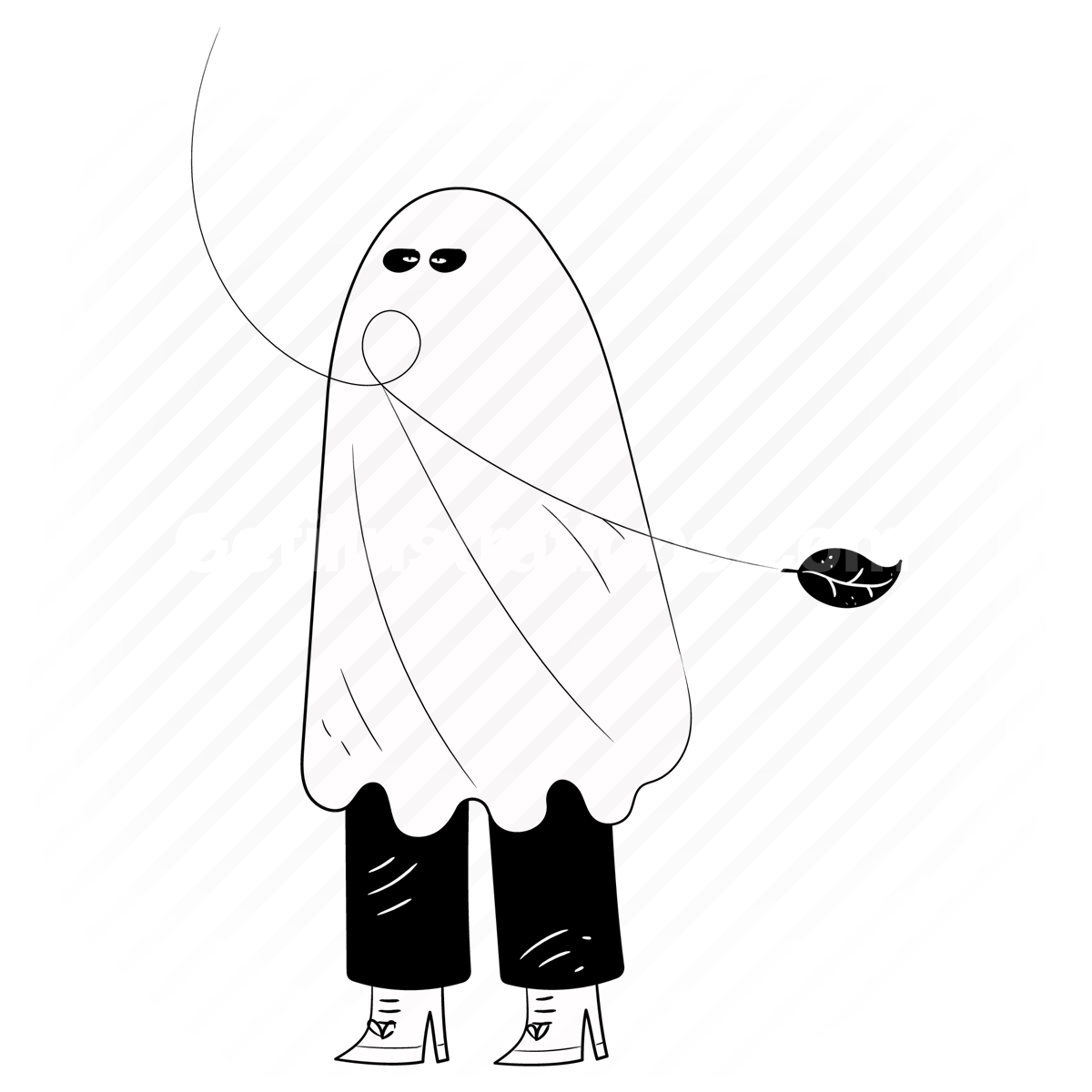 ghost, costume, halloween, horror, thriller, sheet, ghostly